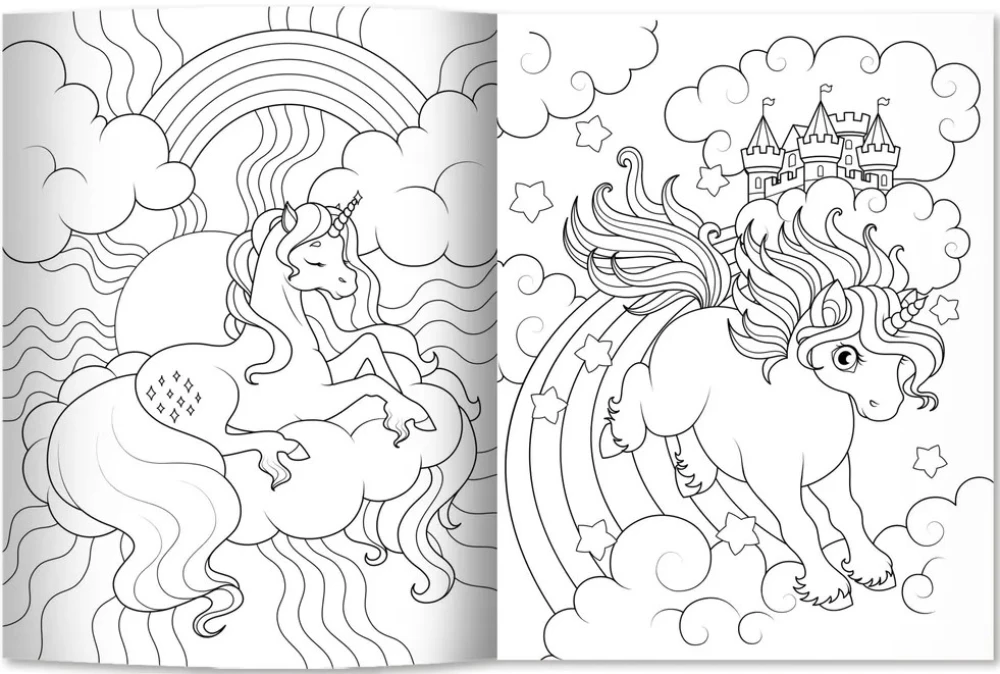 Magical Unicorns. Coloring Books for Children