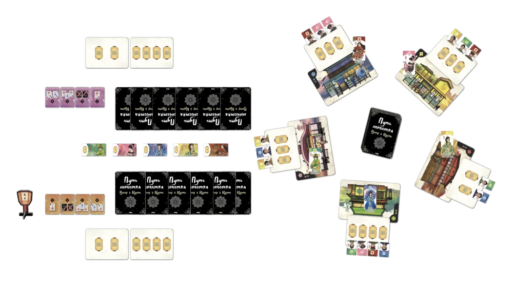 Board Game - Petal Path. Evening in Kyoto