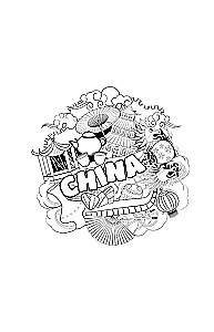 China. The Path to the Celestials. Stress Relief Coloring Book