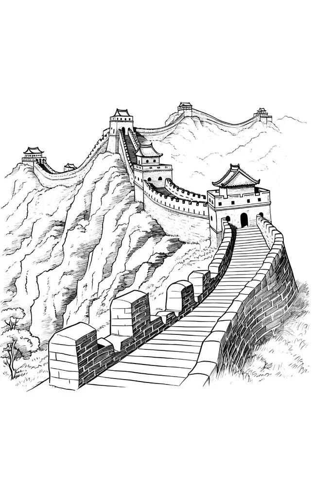 China. The Path to the Celestials. Stress Relief Coloring Book