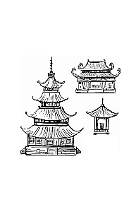 China. The Path to the Celestials. Stress Relief Coloring Book