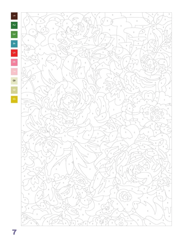 Beautiful Flowers. Paint by Numbers