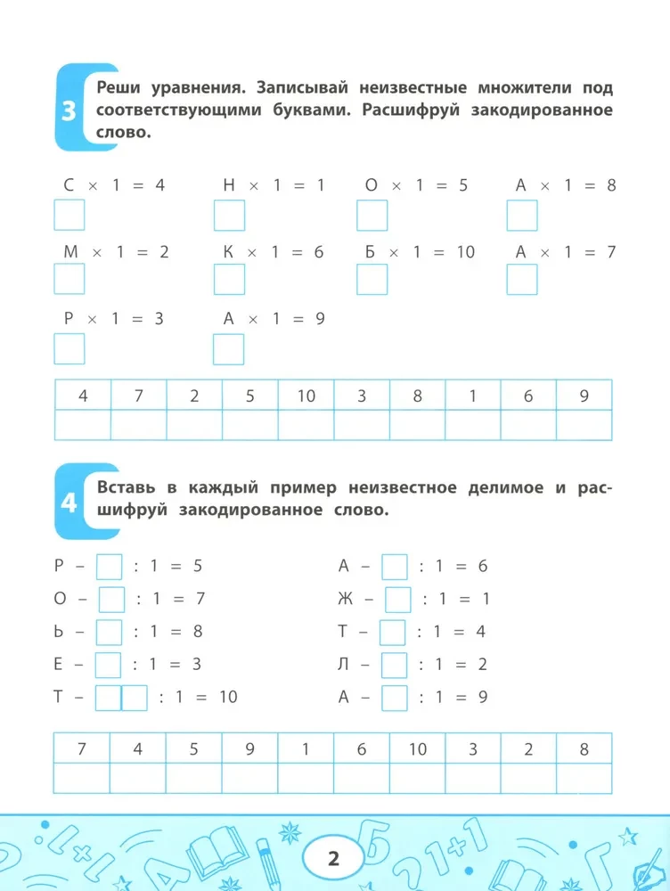Multiplication and Division Table. Learning to Count Quickly!