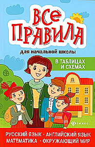 Alle Regeln für die Grundschule in Tabellen und Diagrammen: Russisch, Englisch, Mathematik, Umweltkunde