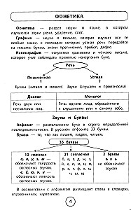 Alle Regeln für die Grundschule in Tabellen und Diagrammen: Russisch, Englisch, Mathematik, Umweltkunde