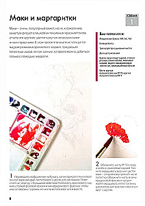 Folder with Watercolor Paper Magical Flowers. Paint with Watercolor + Brochure