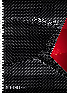 Notebook 80 sheets, grid, A4, spiral - CarbonStyle, assorted