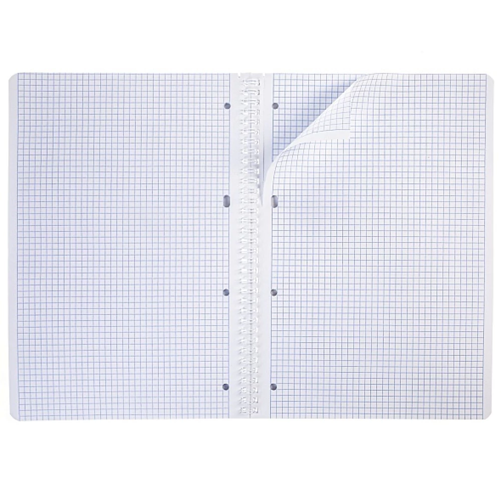 Notebook 80 sheets, grid, A4, spiral - CarbonStyle, assorted