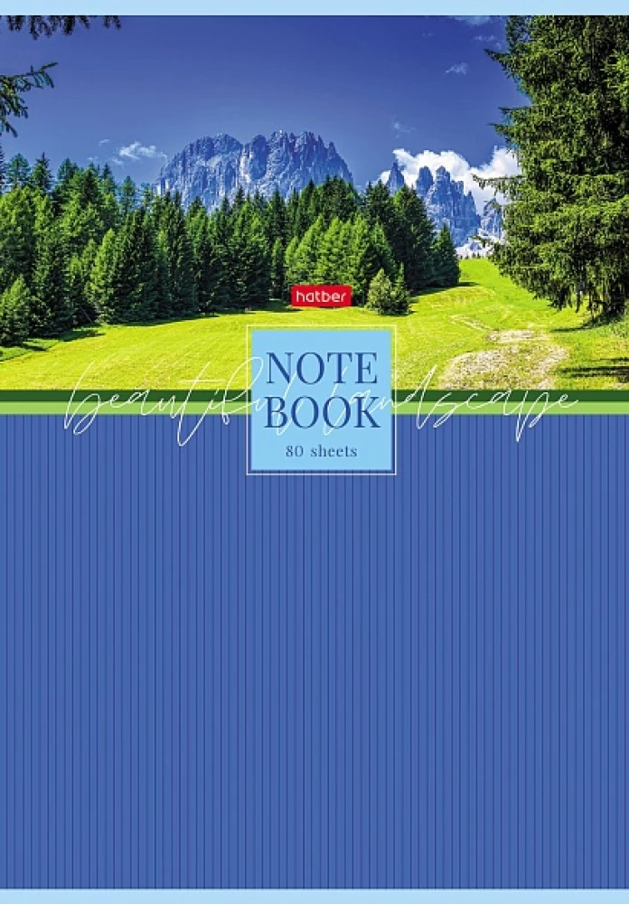 Nota - Malownicze krajobrazy, 80 stron, A4, kratka, w asortymencie