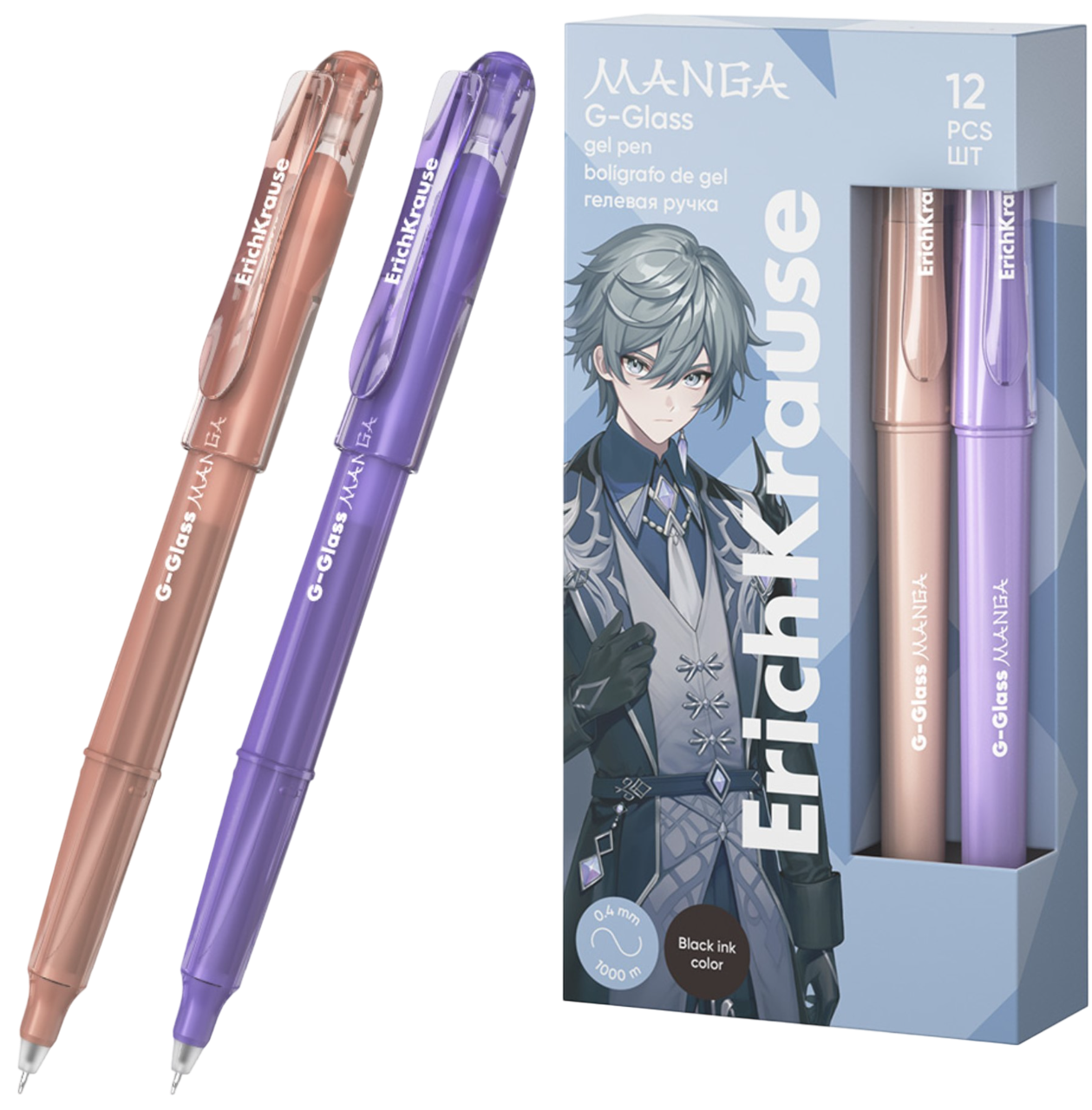 Ручка гелевая G-Glass Stick Manga, 0,5мм (черная)