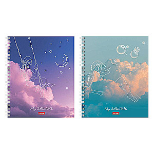 Notatnik - DREAMS na grzbiecie, A5, 96 stron, kratka, w asortymencie