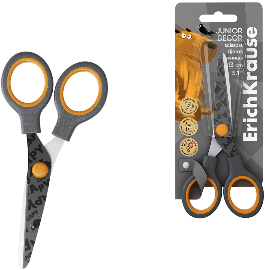 Šķēres Juinior Decor Happy Capy (13 cm)