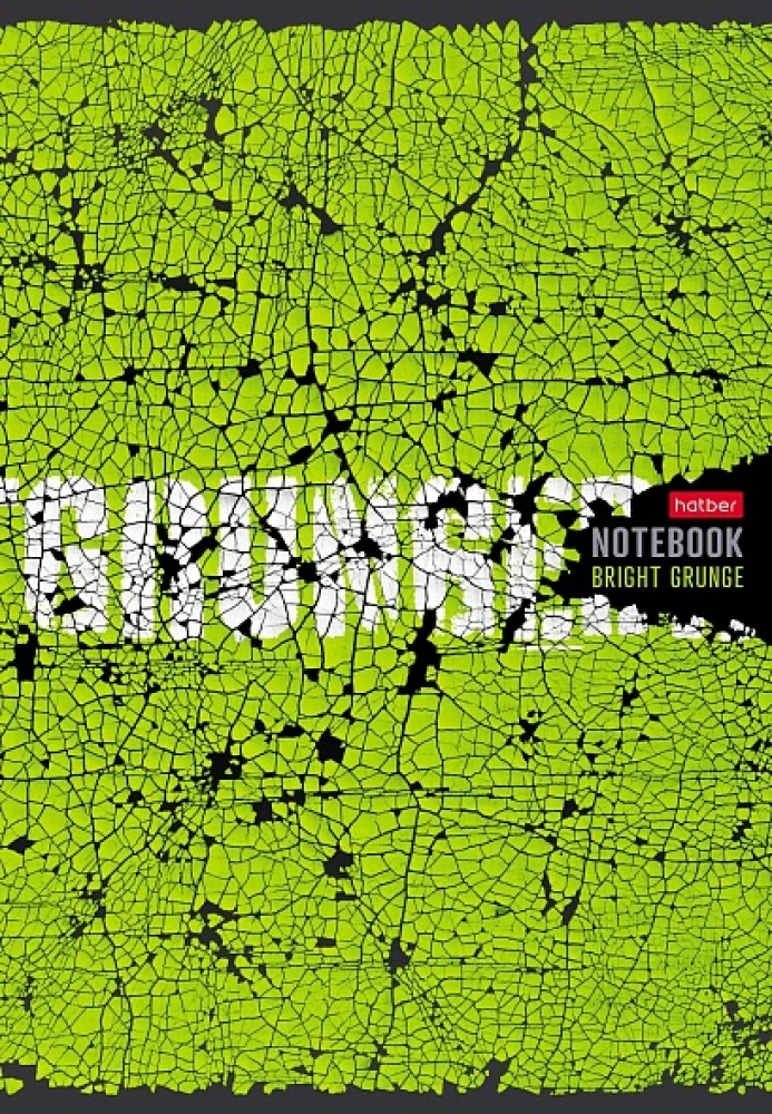 Notatnik - Wyrazisty grunge, A4, 80 kart, kratka, w asortymencie