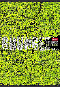 Notatnik - Wyrazisty grunge, A4, 80 kart, kratka, w asortymencie