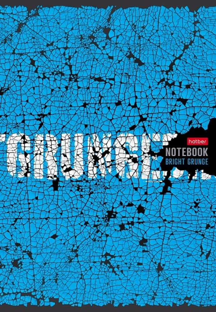 Notatnik - Wyrazisty grunge, A4, 80 kart, kratka, w asortymencie