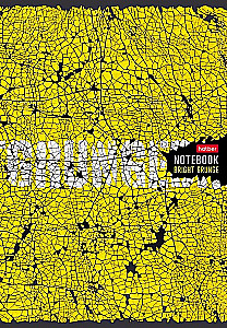 Notatnik - Wyrazisty grunge, A4, 80 kart, kratka, w asortymencie