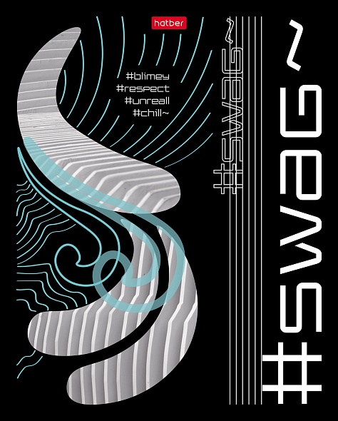 Notatnik - Hashtag, A5, 80 stron, kratka, w asortymencie