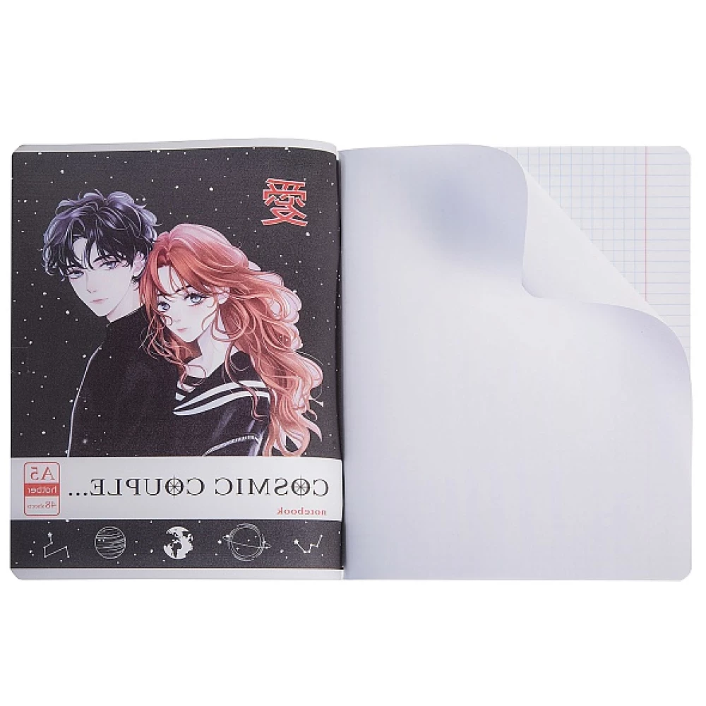 Notebook - Alpha Couple, A5, 48 sheets, grid, assorted