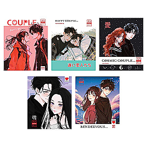 Notebook - Alpha Couple, A5, 48 sheets, grid, assorted