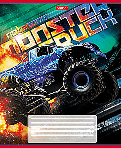 Notebook - MonsterTruck, A5, 24 kartki, kratka, w asortymencie