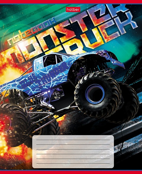 Notebook - MonsterTruck, A5, 24 kartki, kratka, w asortymencie