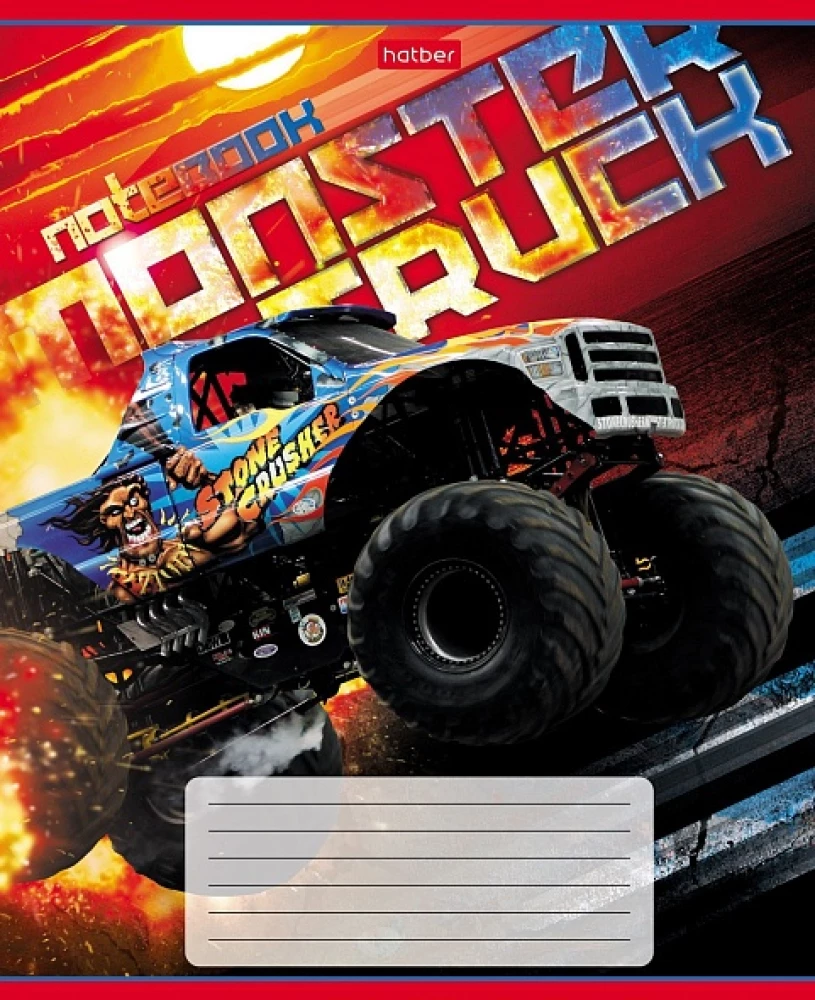 Notebook - MonsterTruck, A5, 24 kartki, kratka, w asortymencie
