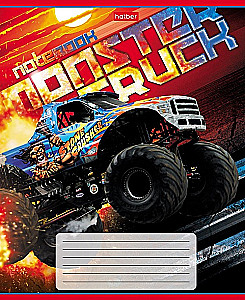 Notebook - MonsterTruck, A5, 24 kartki, kratka, w asortymencie