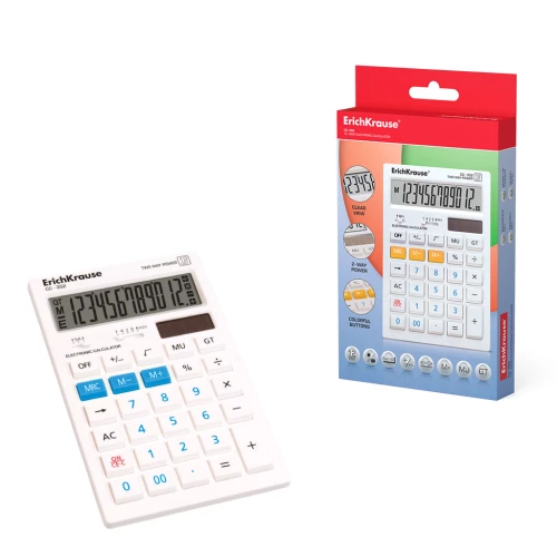 Desktop Calculator 12 Digits - White CC-352 Classic, Assorted