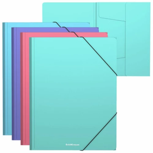 Rubber Band Folder - Matt Pastel, up to 300 sheets, assorted