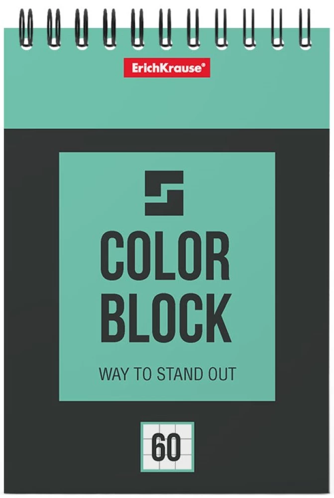Блокнот на спирали - Color Block, А6, 60 листов, клетка