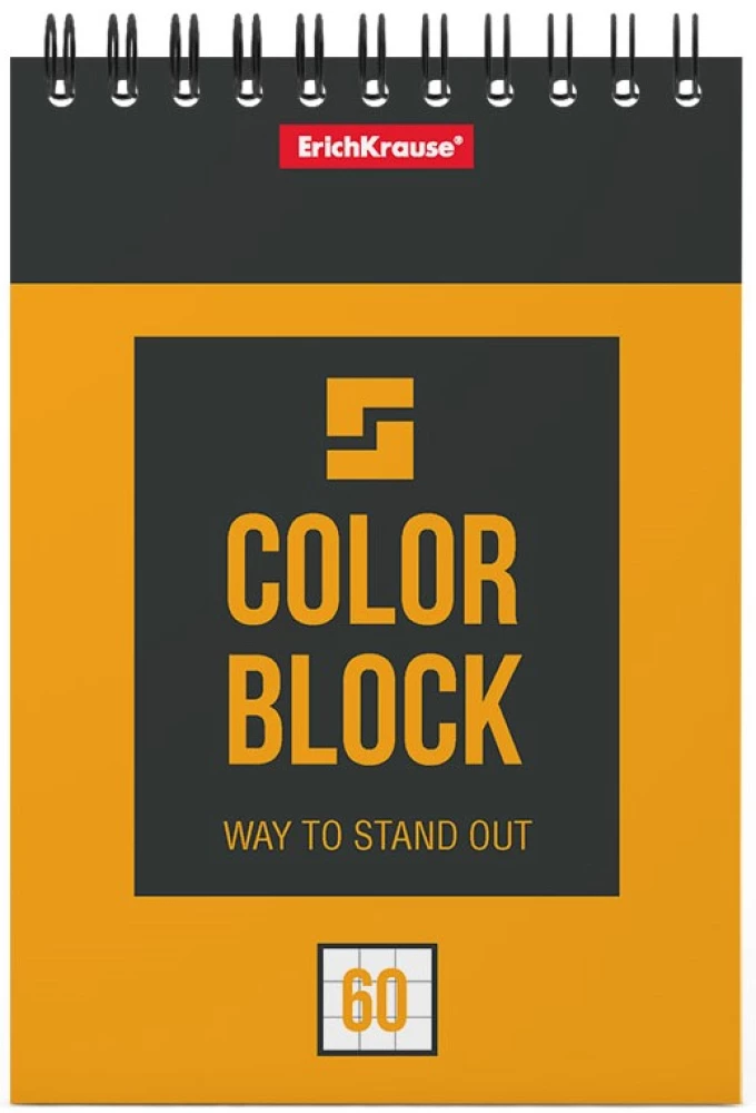 Блокнот на спирали - Color Block, А6, 60 листов, клетка