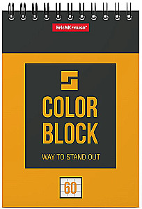 Блокнот на спирали - Color Block, А6, 60 листов, клетка