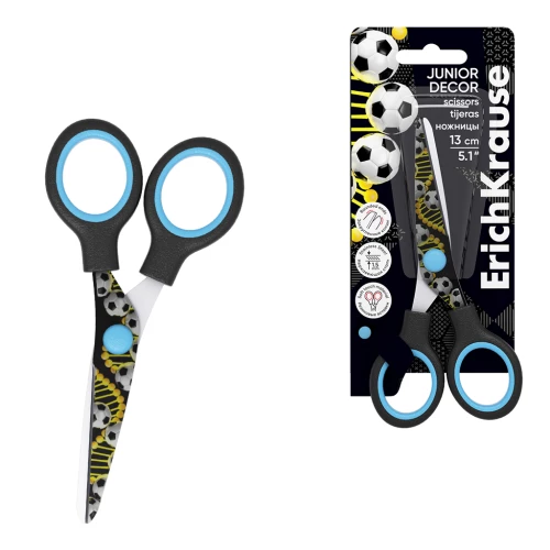 Scissors - Junior Decor Sport DNA, with print on the blades, 13cm