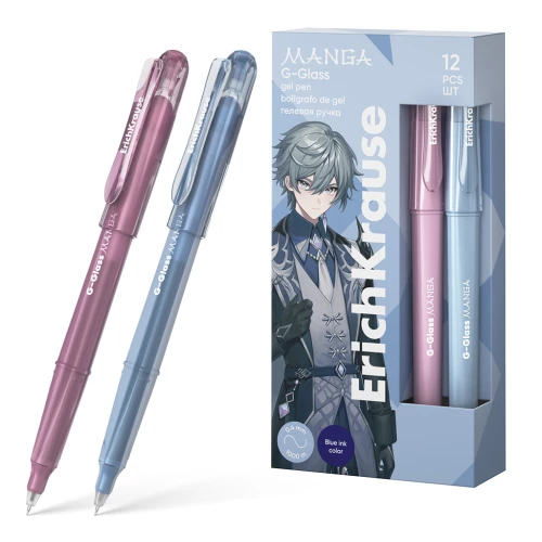 Gel Pen - G-Glass Stick Manga 0.5, ink color - blue, assorted