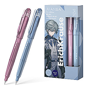 Ручка гелевая - G-Glass Stick Manga 0.5, цвет чернил - синий, в ассортименте