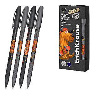 Długopis kulkowy U-109 Stick&Grip Happy Capy 1.0, Ultra Glide Technology, kolor atramentu - niebieski, w asortymencie
