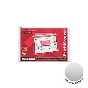 Zipper plastikowy PVC Zip Pocket, A5, przezroczysty