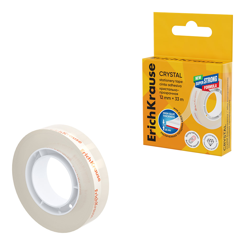 Klebeband - Crystal, hohe Transparenz, 12mm x 33m