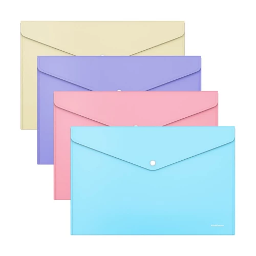 A4 Envelope Folder - Glossy Pastel, assorted