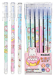 Gel pen with erasable ink - Donut rabbit, blue, assorted