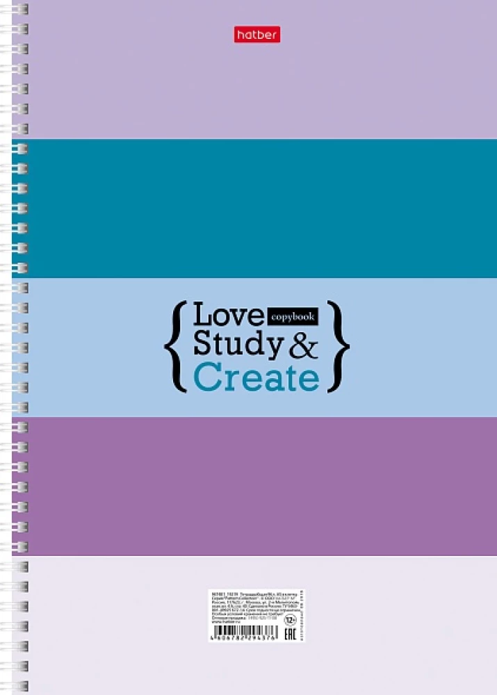 Notebook - Stripes, A4, 80 sheets, grid, assorted