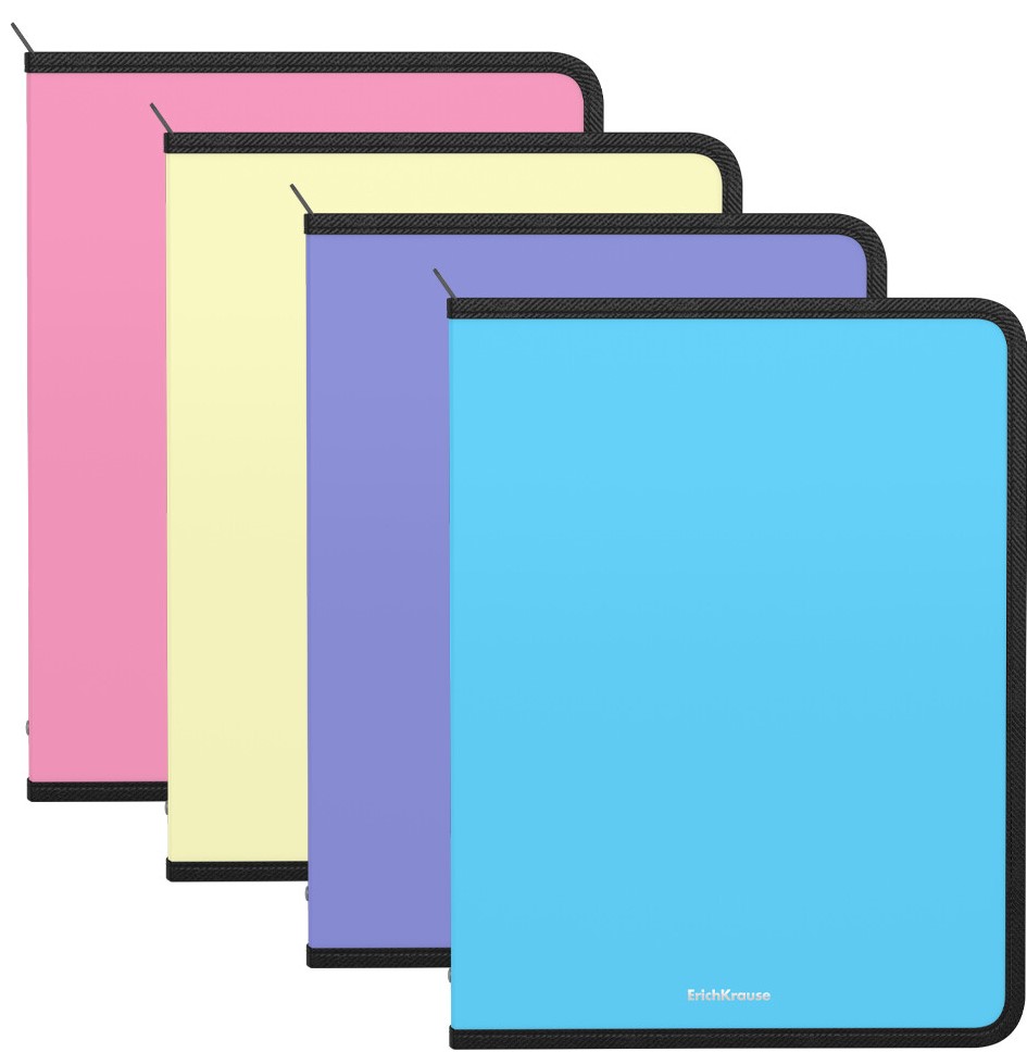 A4 mapīte ar rāvējslēdzēju Matt Pastel (asorti)