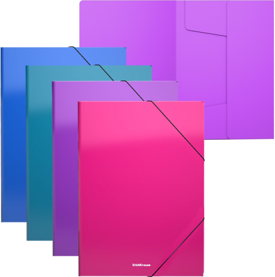 A4 mapīte ar gumijām Matt Vivid (asorti)