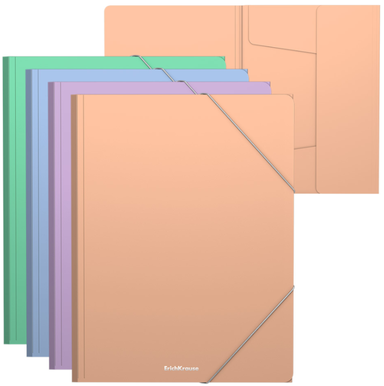 A4 mape ar gumijām Soft Pastel Bloom (asorti)