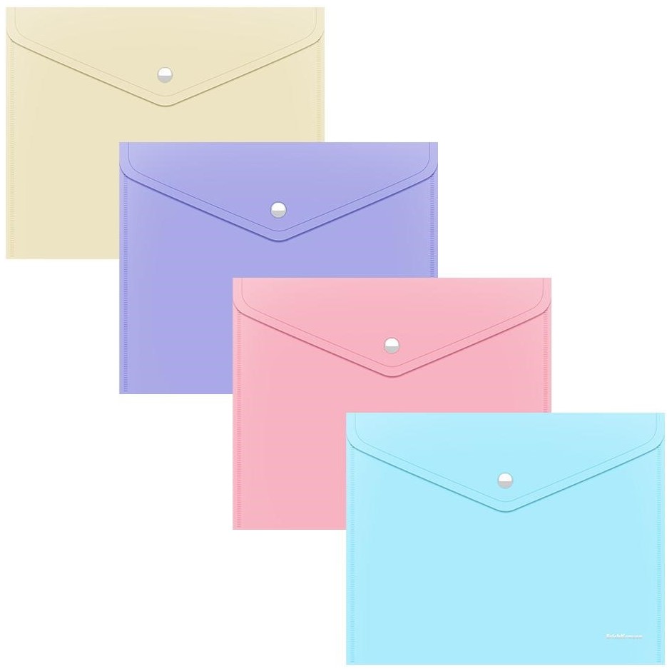 A5+ formāta mapīte ar pogu Fizzy Pastel (asorti)