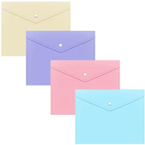 A5+ Envelope Folder with Button Fizzy Pastel (Assorted)