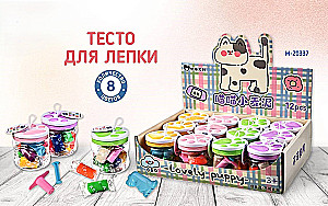 Тесто для лепки ЛАПКИ, 8 цветов в ассортименте