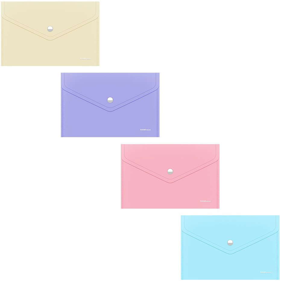 Mape-konverta uz pogas Card Size Fizzy Pastel, 140mm (asorti)