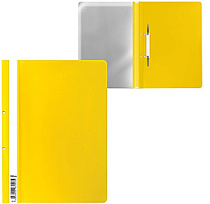 A4 fastener folder with perforation, matte (yellow)