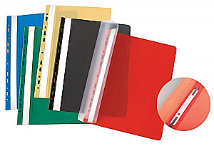 A4 fastener folder with perforation, matte (yellow)